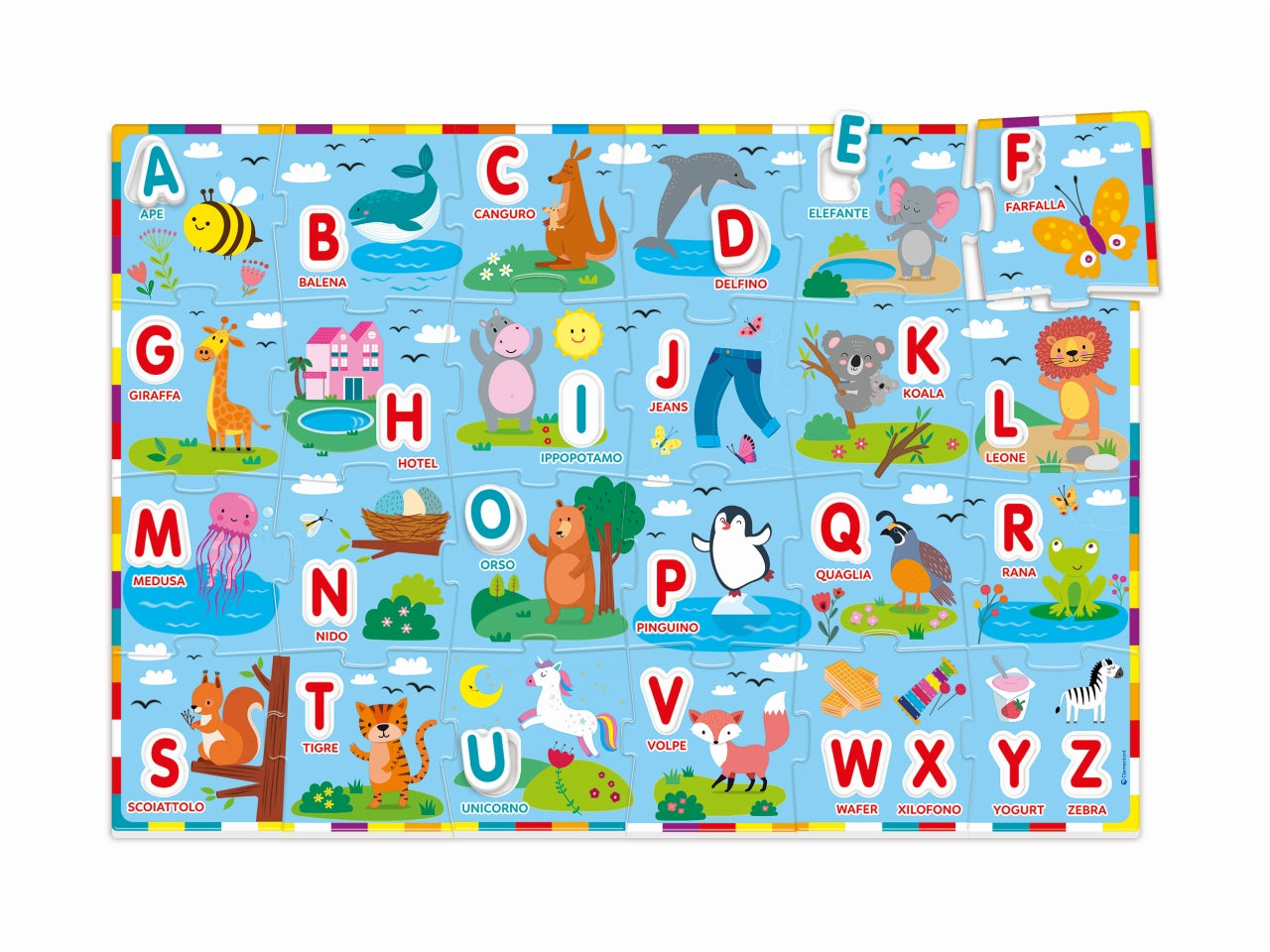 Puzzle gigante dell'alfabeto