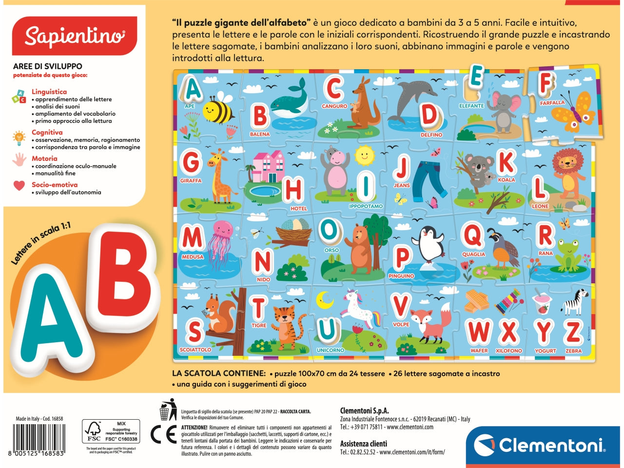 Puzzle gigante dell'alfabeto