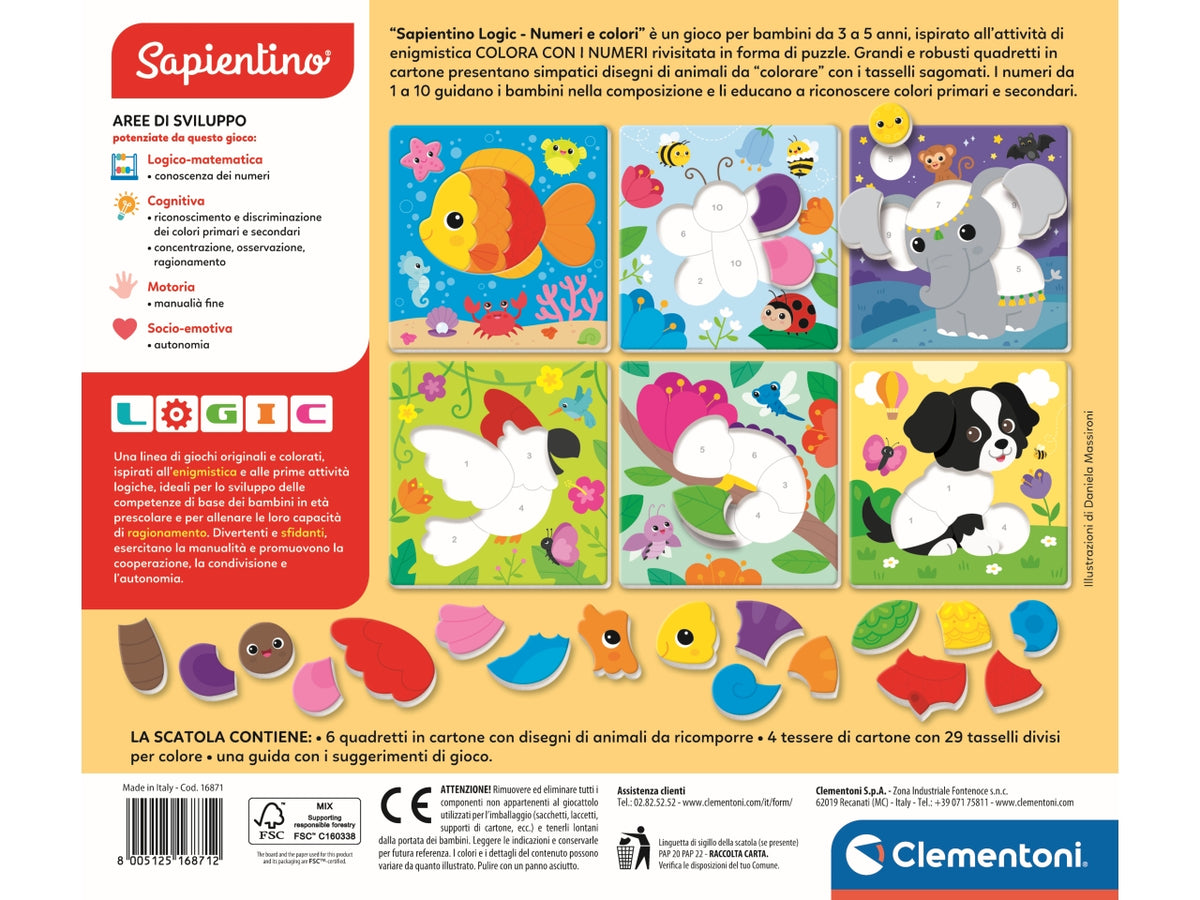 Gioco Educativo Sapientino Logic - Numeri e Colori per Imparare Numeri e Colori - Clementoni