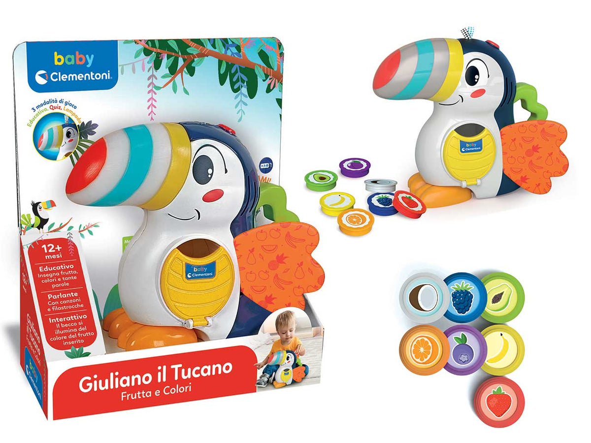 Gioco Educativo Parlante Giuliano il Tucano: Frutta e Colori - Clementoni $