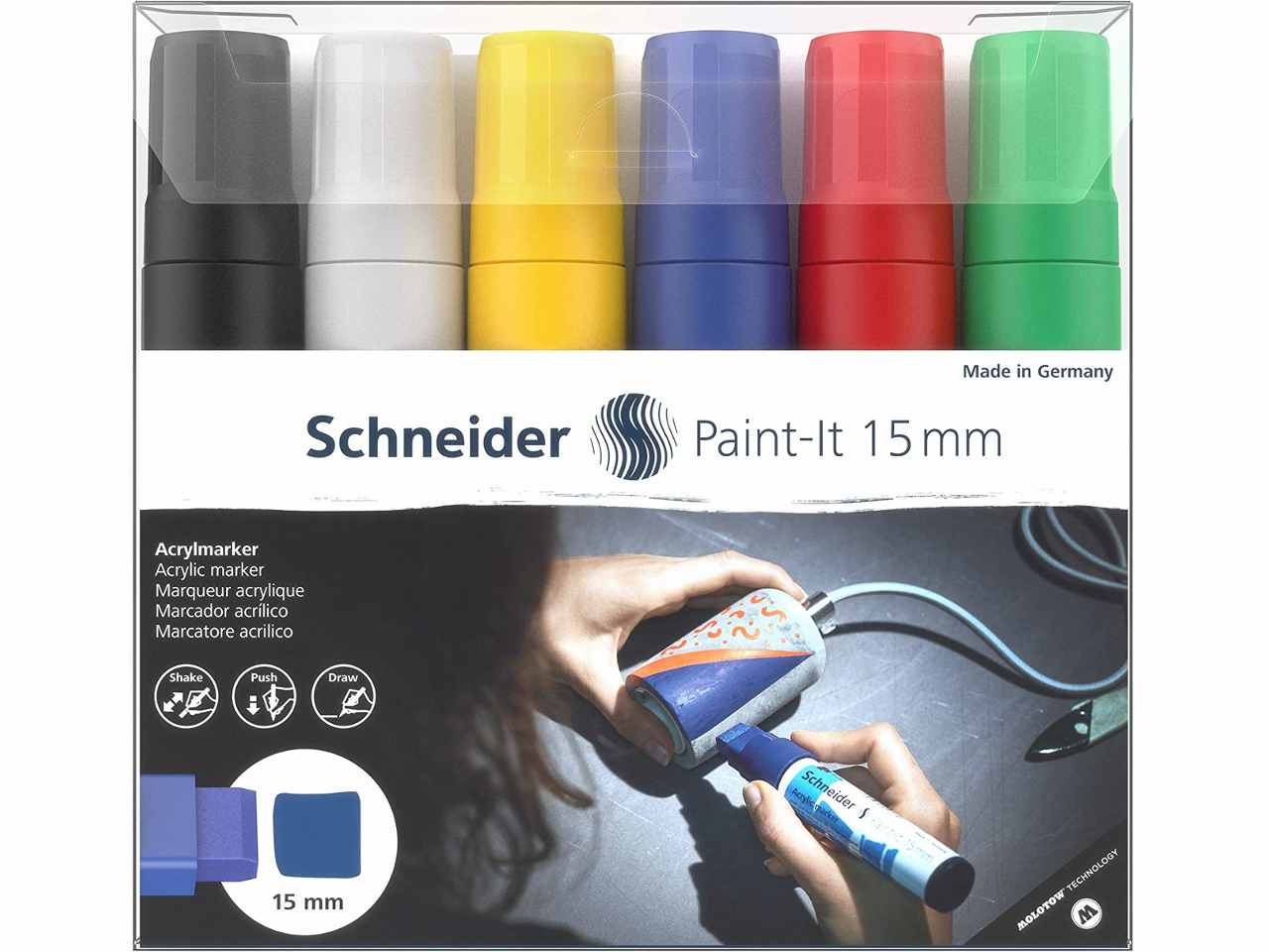 Marcatore acrilico paint-it 330 15mm 6 pezzi