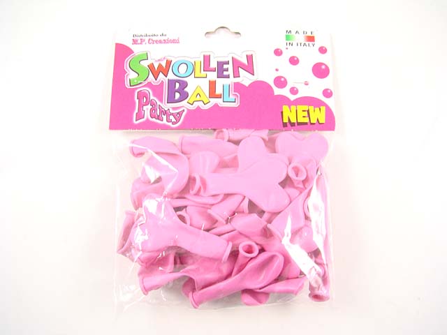 Palloncini gomma 50 pezzi cuore rosa 1022