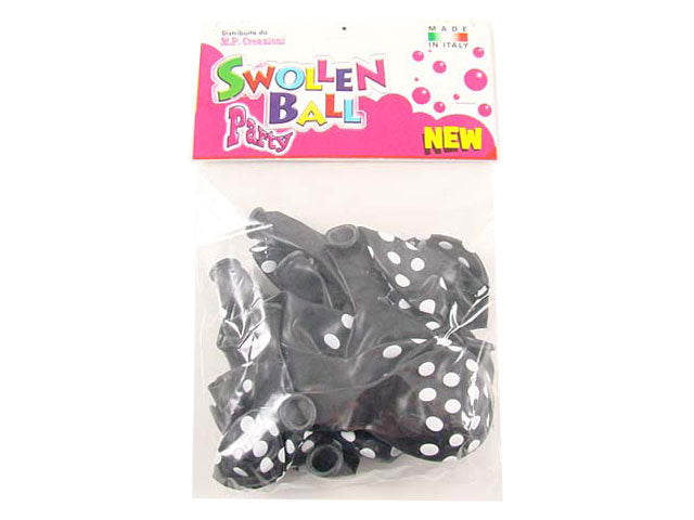 Palloncini gomma pois 20 pezzi nero 903