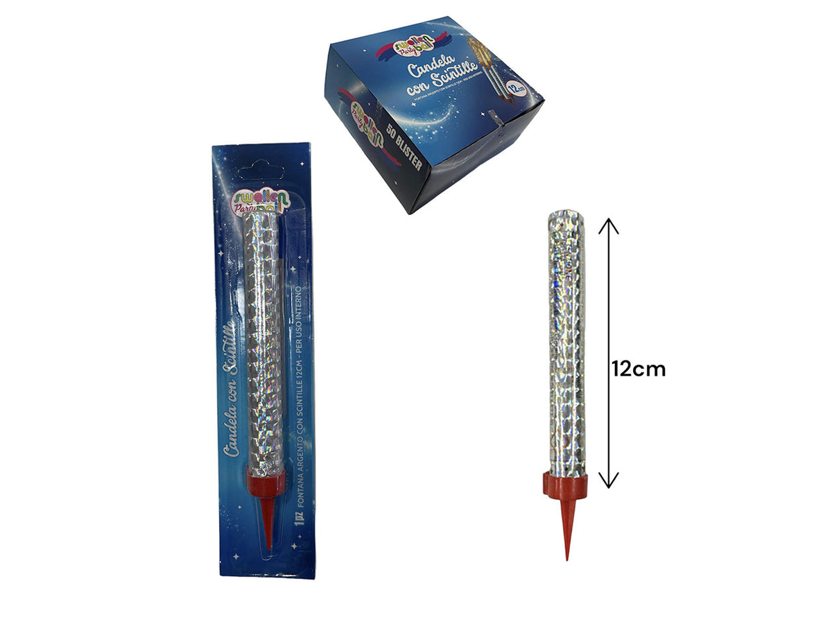 Candelina a fontana 12cm 50 BLISTER