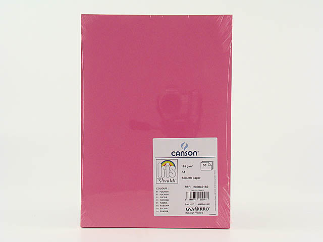 Fogli vivaldi a4 185g fucsia 50 pezzi