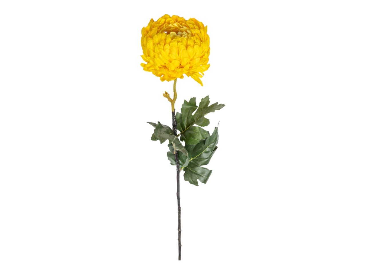Crisantemo giallo artificiale ramo semi rigido 80x13cm - Conti