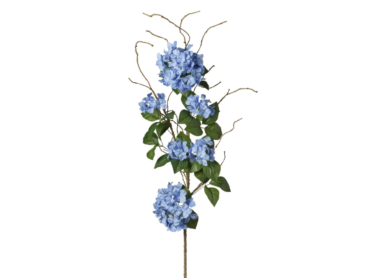 Ramo ortensie blu con rametti 125cm