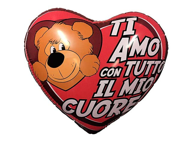 Cocco l'orso cuore gonf.100cm 073999