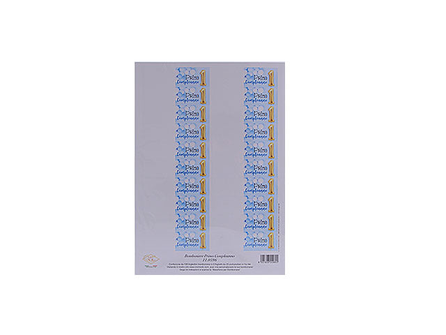Bigliettini compleanno per bomboniere cromo primo compleanno bimbo colore blu misura 4,5x2,5cm - la confezione comprende 100 bigliettini