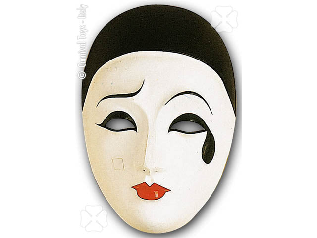 Maschera da pierrot in plastica