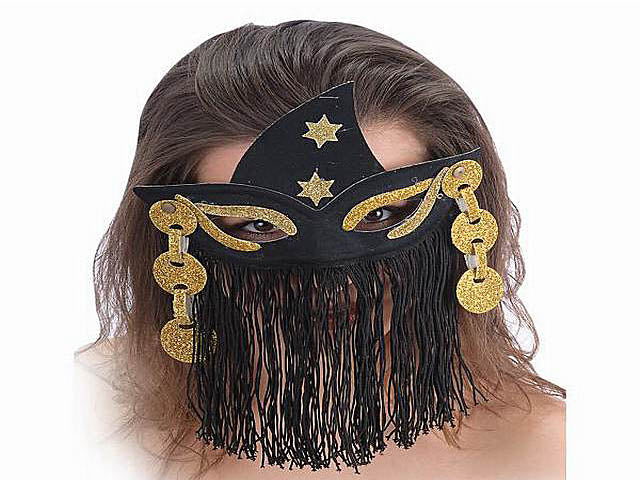 Maschera farfalla nera c/bautta 01619