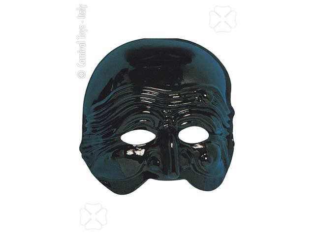 Maschera brighella classico nero in plastica