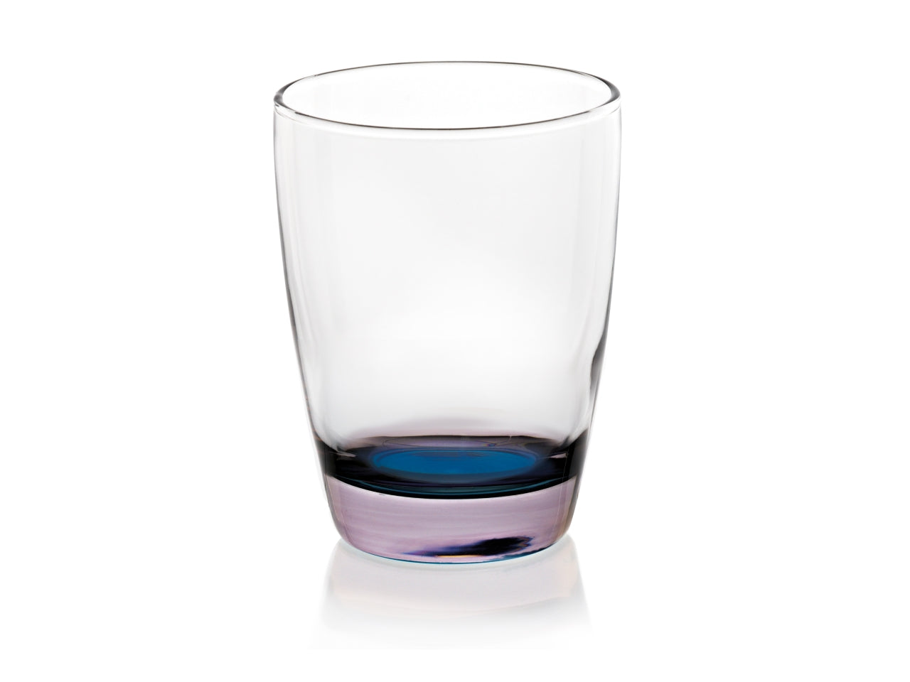 Bicchiere acqua 300cc in vetro fondo colorato, set 3 pezzi - Cerve