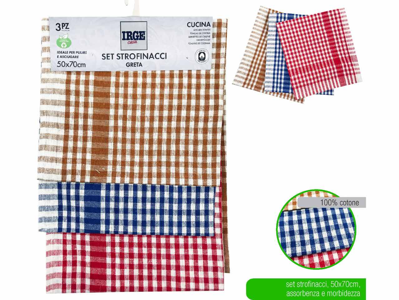 Strofinaccio greta 3 pezzi str4601a