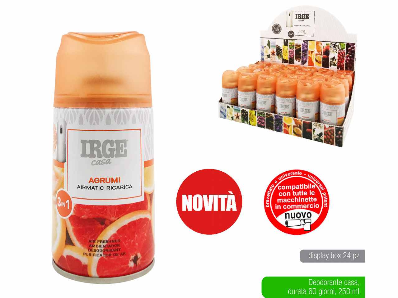 Deodorante Irge 250ml agrumi