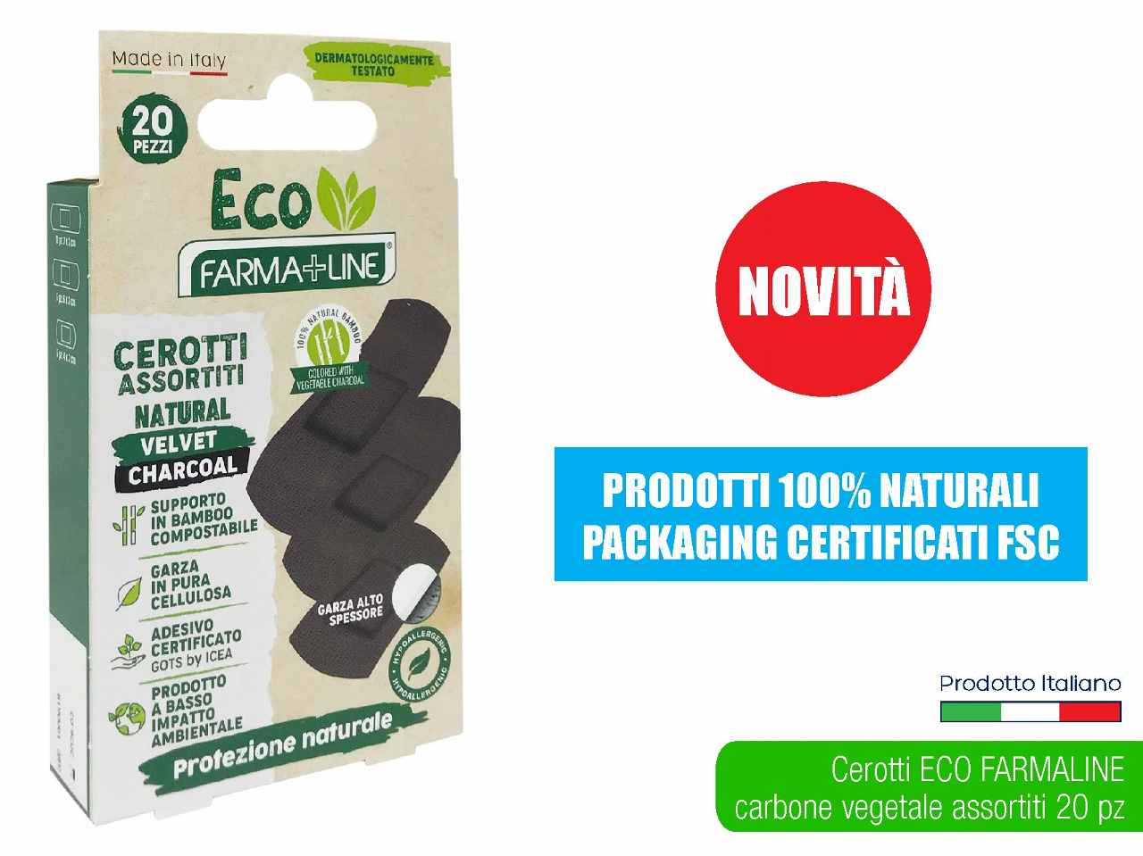 Farmaline cerotti bamboo ass.20 pezzi cer5167a