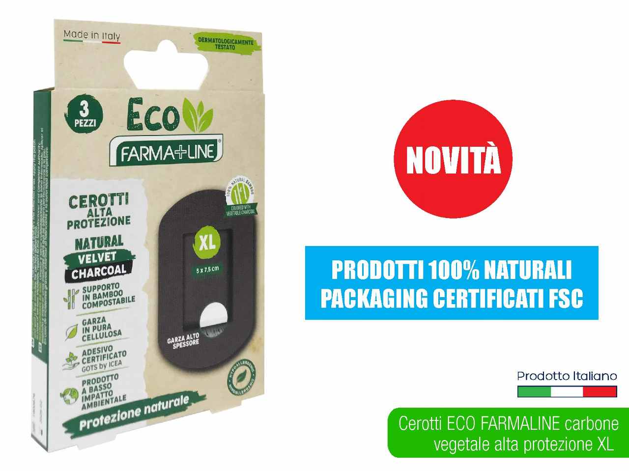 Farmaline cerotti bamboo xl 3 pezzi cer5169a