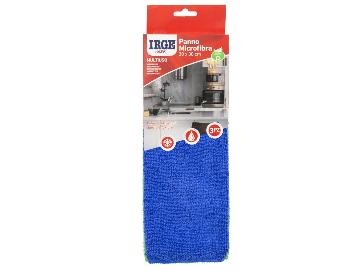 Panno in microfibra irge aa misura 30x30cm la confezione comprende 3 panni
