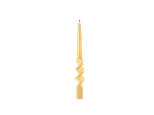 Candela spirale 25x2,2cm avorio lucido