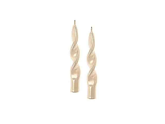 Candela fiamma 14cm 2 pezzi m.perla 95546