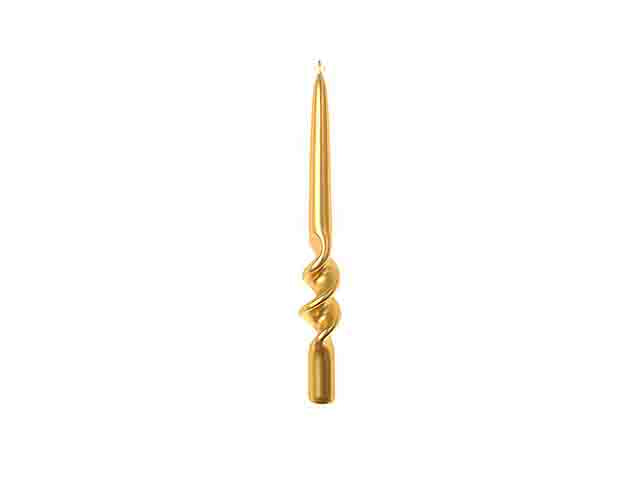 Candela spirale 25x2,2cm oro