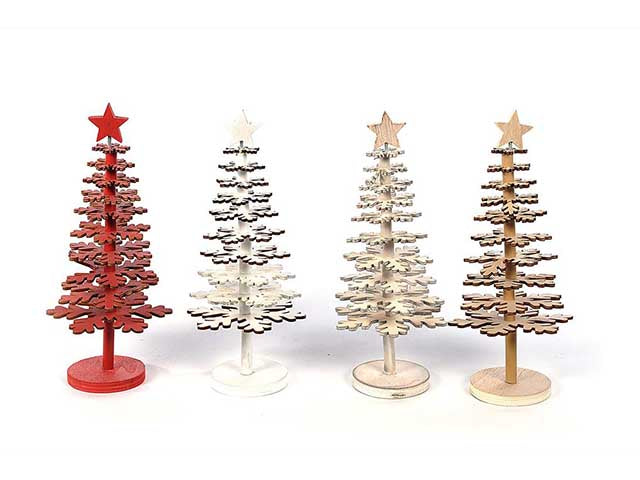 Alberello di natale senza luci colori assortiti 23cm