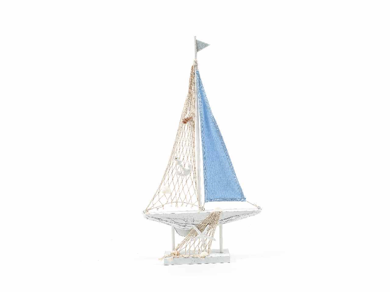 Veliero in legno c/conch.30xh.55cm45661