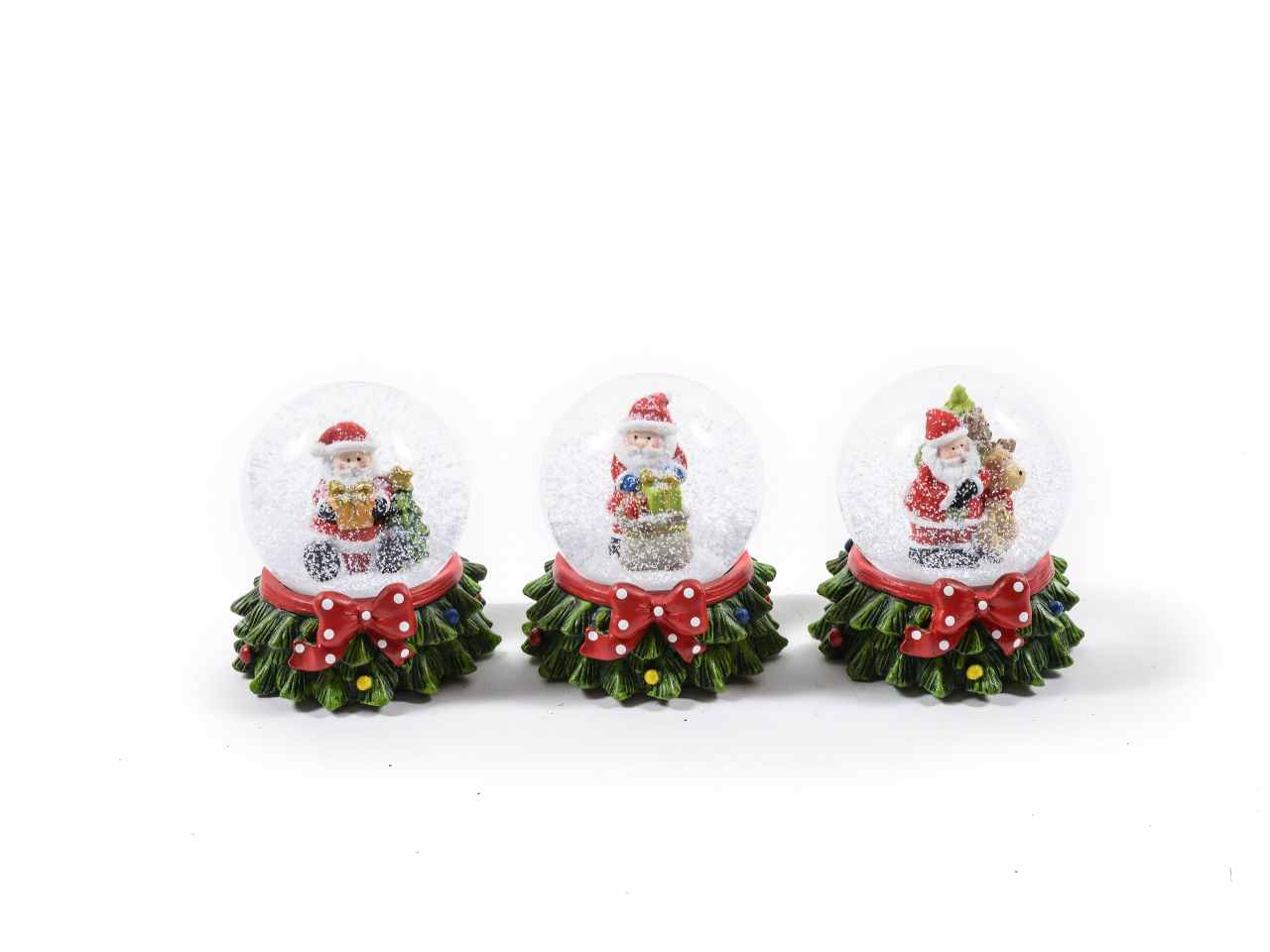 Palla di neve in resina 8x8xh8.5cm assortita in espositore regalo