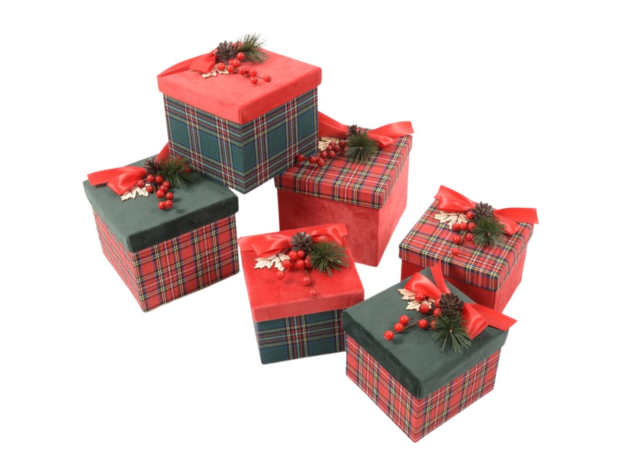 Scatole tartan 2 pezzi 86393
