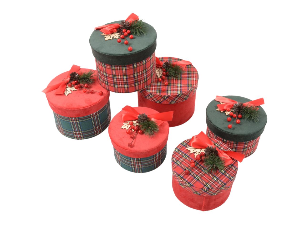 Scatole tartan 2 pezzi 86386