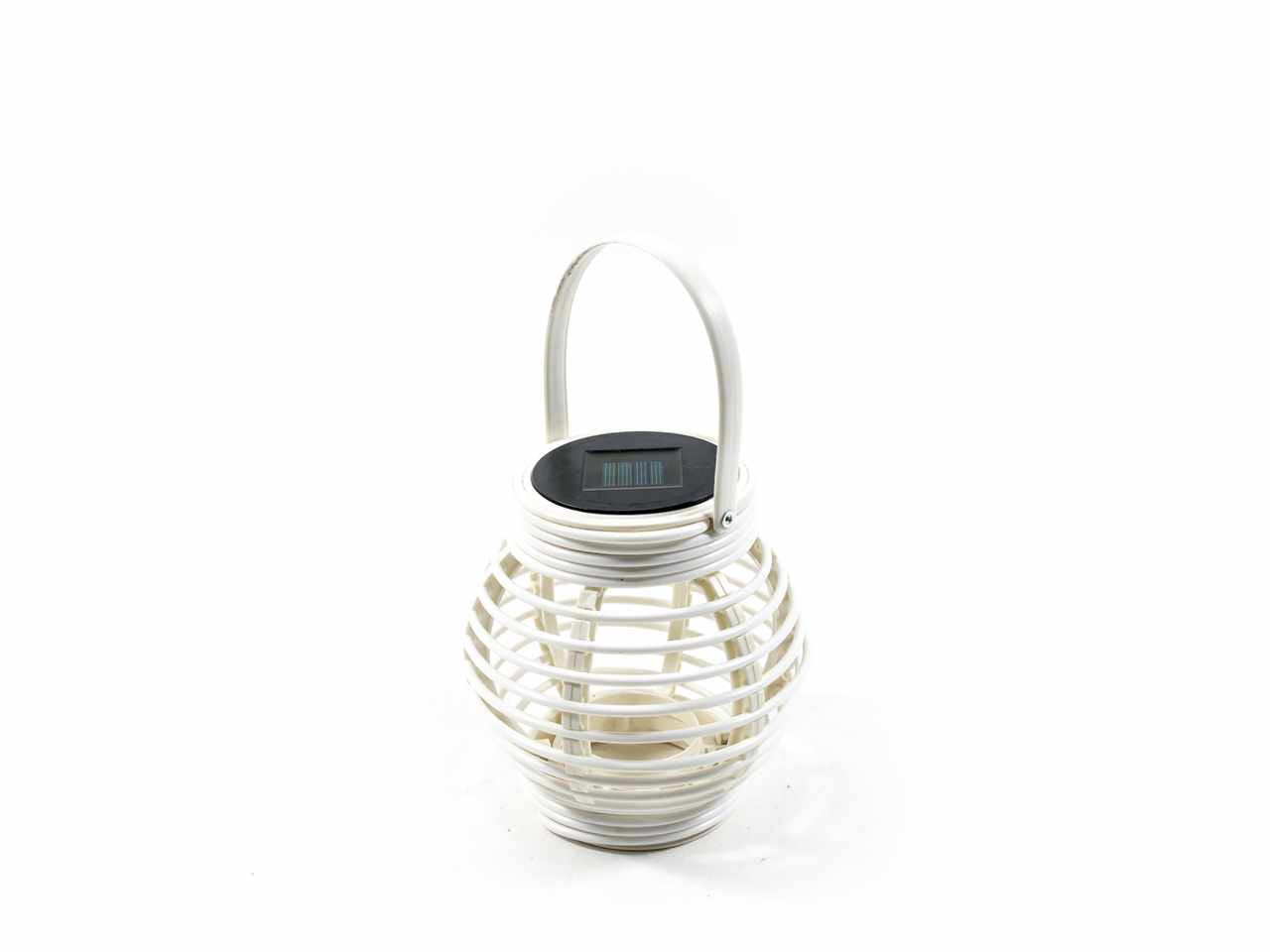 Lanterna con ricarica solare in plastica d.15xh.16cm