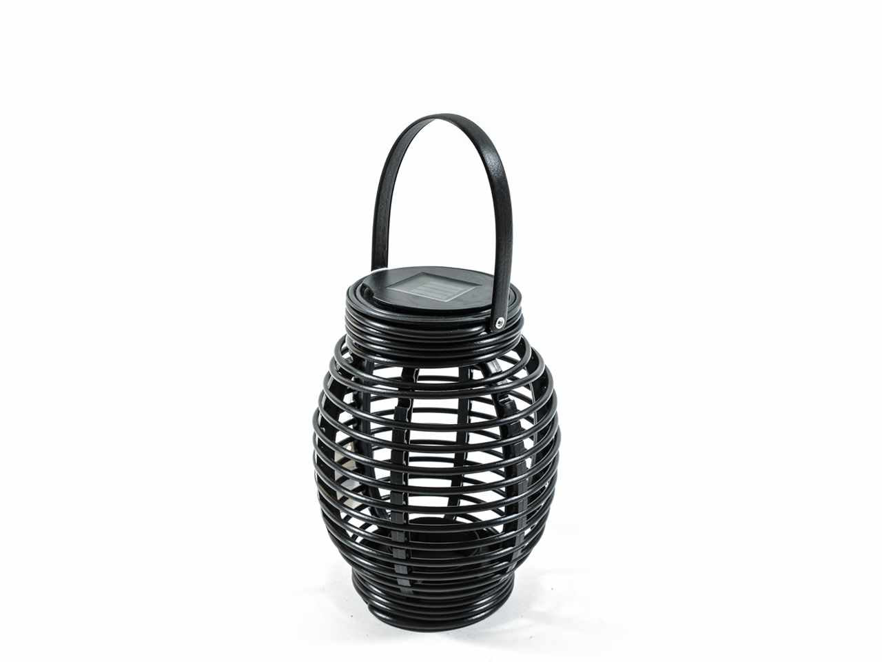 Lanterna con ricarica solare in plastica d.15xh.20cm