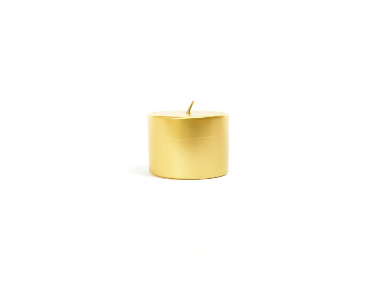 Candela pillar metallica oro h.5xd.7cm