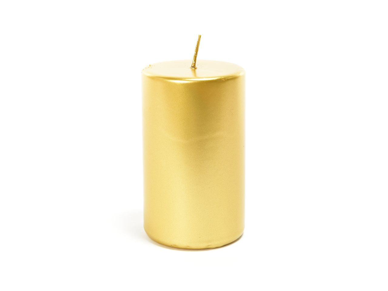 Candela pillar metallica oro h.15xd.8cm