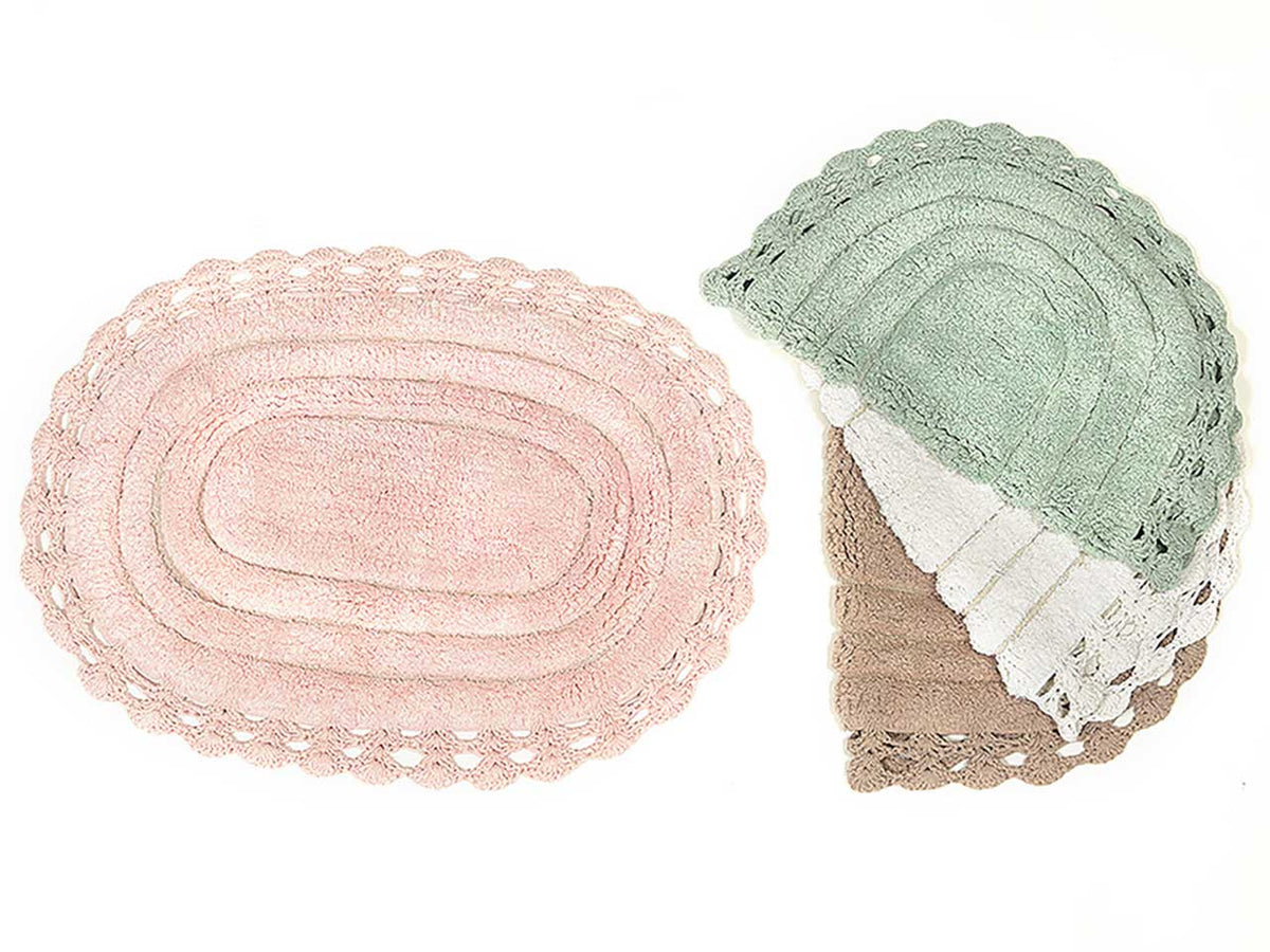Tappeto da bagno in cotone misura 60x110cm in colori assortiti