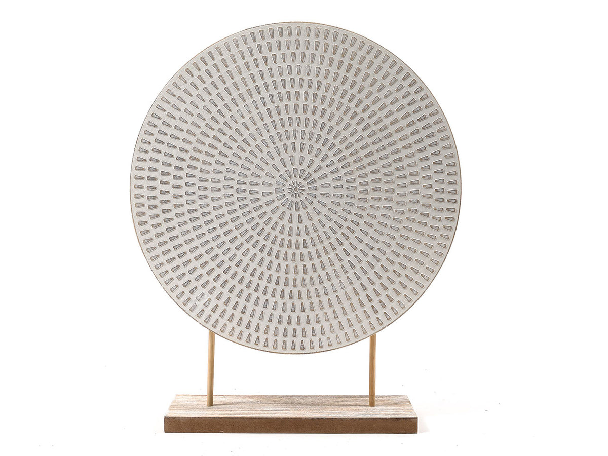 Medaglione linea boho chic grande in legno misura 39,5x10xh.48,5cm