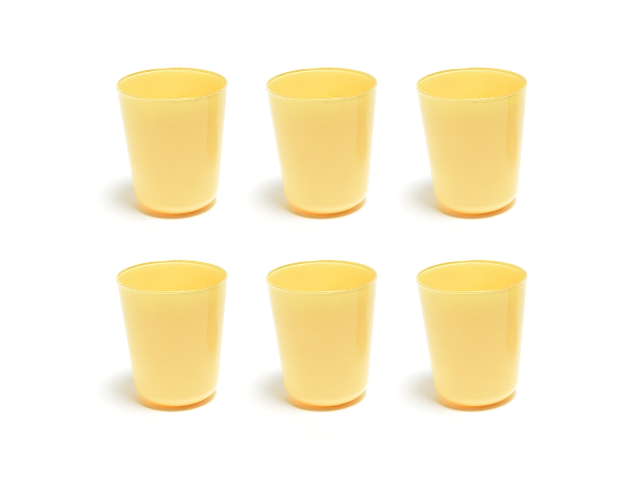Bicchiere acqua in vetro 315ml giallo chiaro opaco in stile moderno, confezione da 6 pezzi, Elegant - M Home $