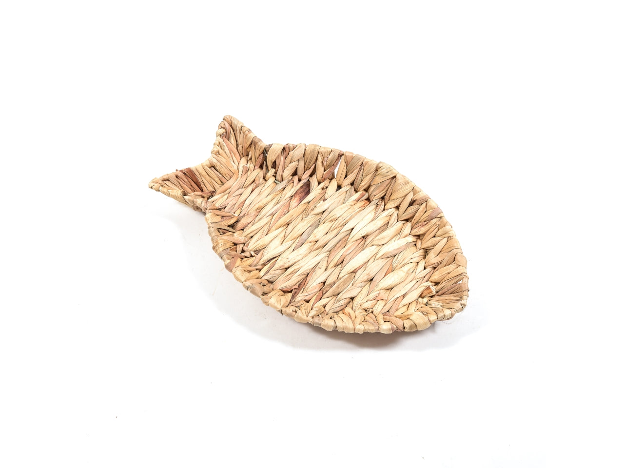 Cestino decorativo pesce in banano naturale stile marinaro 42x24,5x4 cm - Mercury