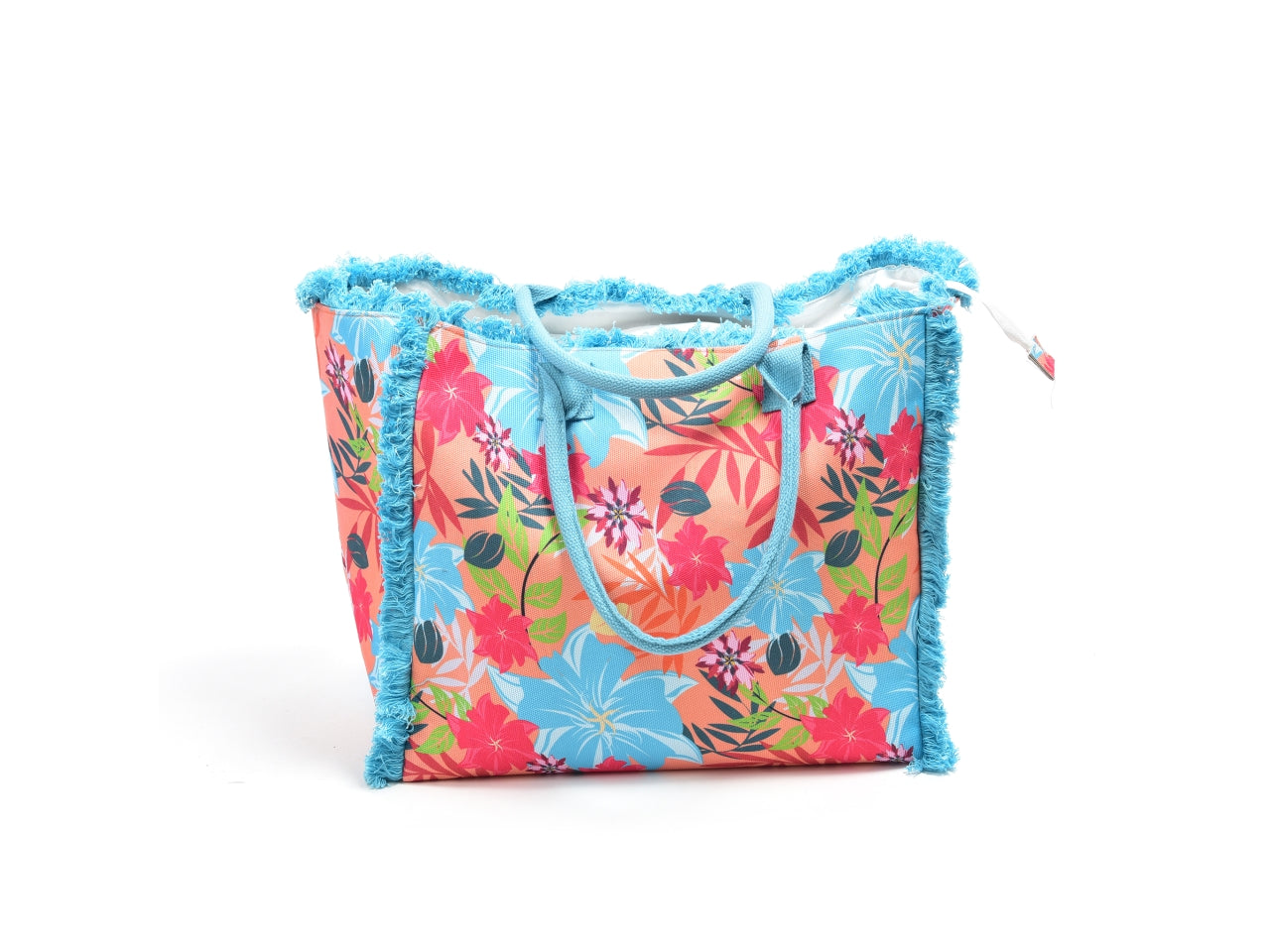 Borsa mare in tessuto multicolor floreale, 36x31x20 cm - M Home