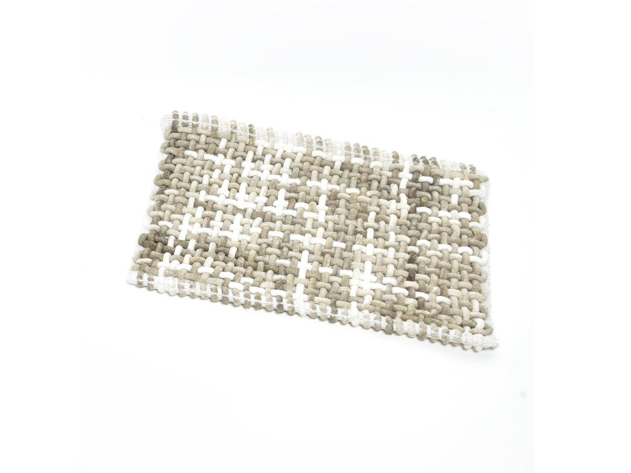 Tappeto da bagno antiscivolo moderno in misto cotone tortora 40x60 cm - M Home