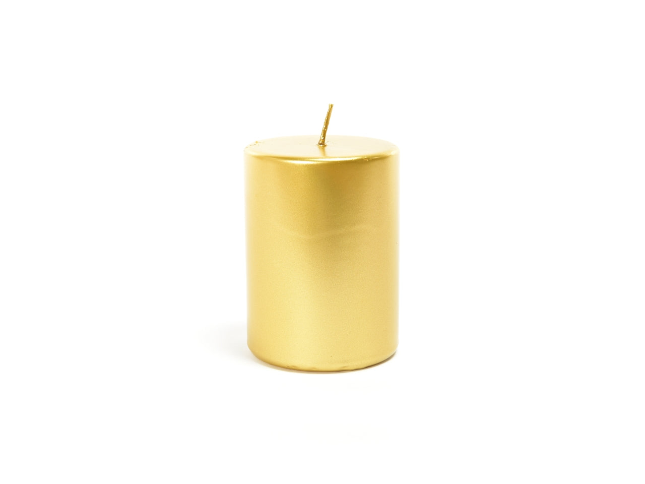 Candela pillar metallica oro h.10xd.6cm