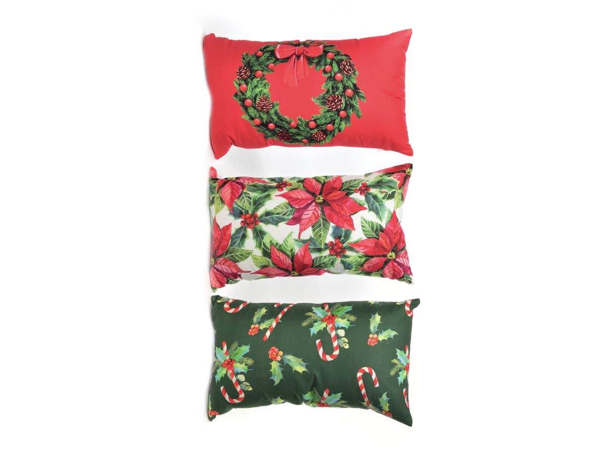 Cuscino natalizio 30x50cm decori assortiti