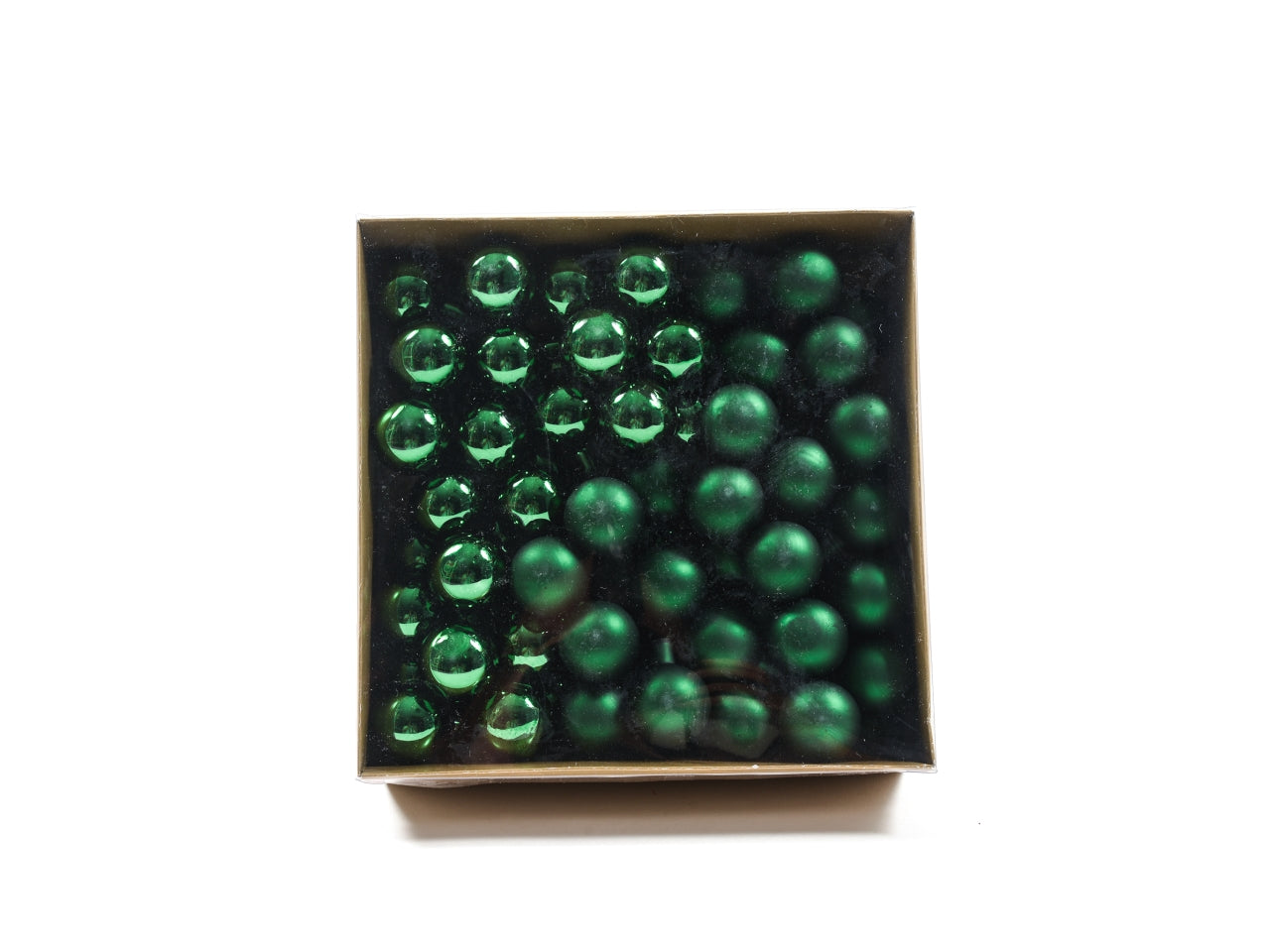 Palla di natale d.3cm verde lucido e opaco la confezione contiene 72 palle