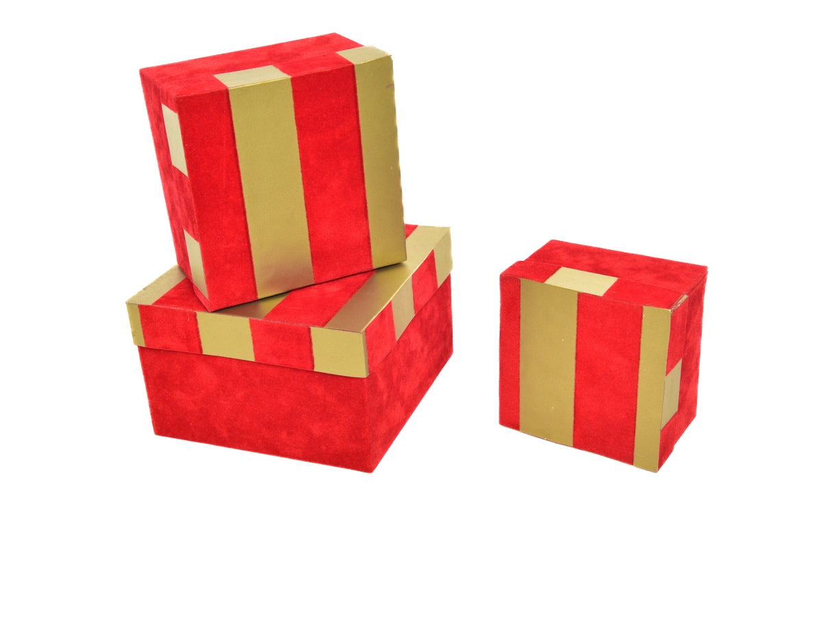 Scatola quadra 16x16xh.10 - 13x13xh.8,5 - 11x11xh.7cm set da 3 scatole