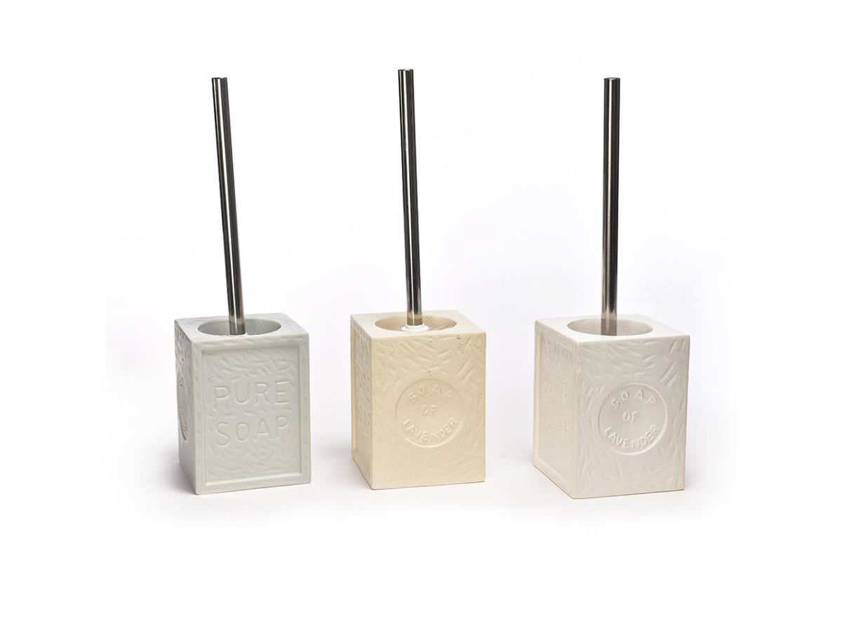 Portascopini wc in ceramica colori assortiti country 11x11xh.39 cm - M Home