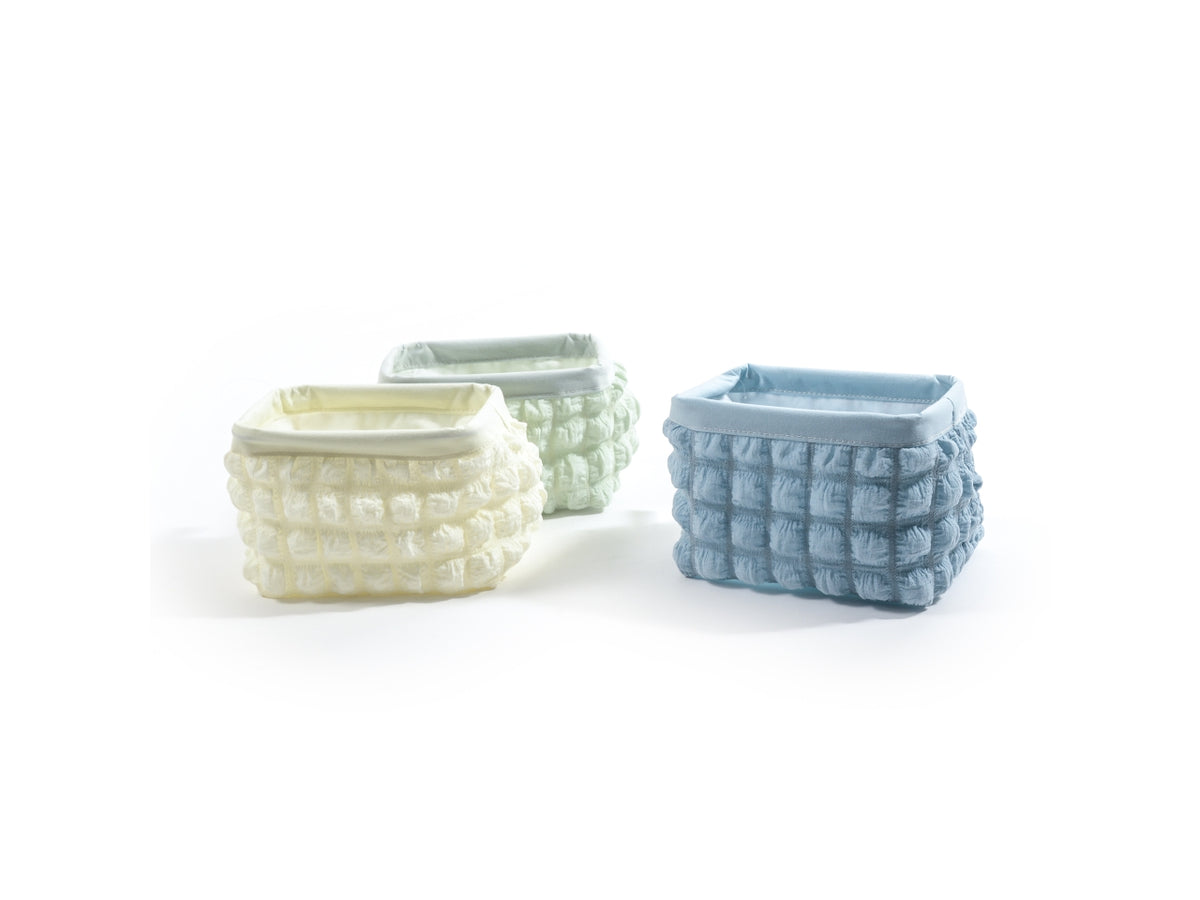 Cestino in tessuto 17x12x12cm colori assortiti