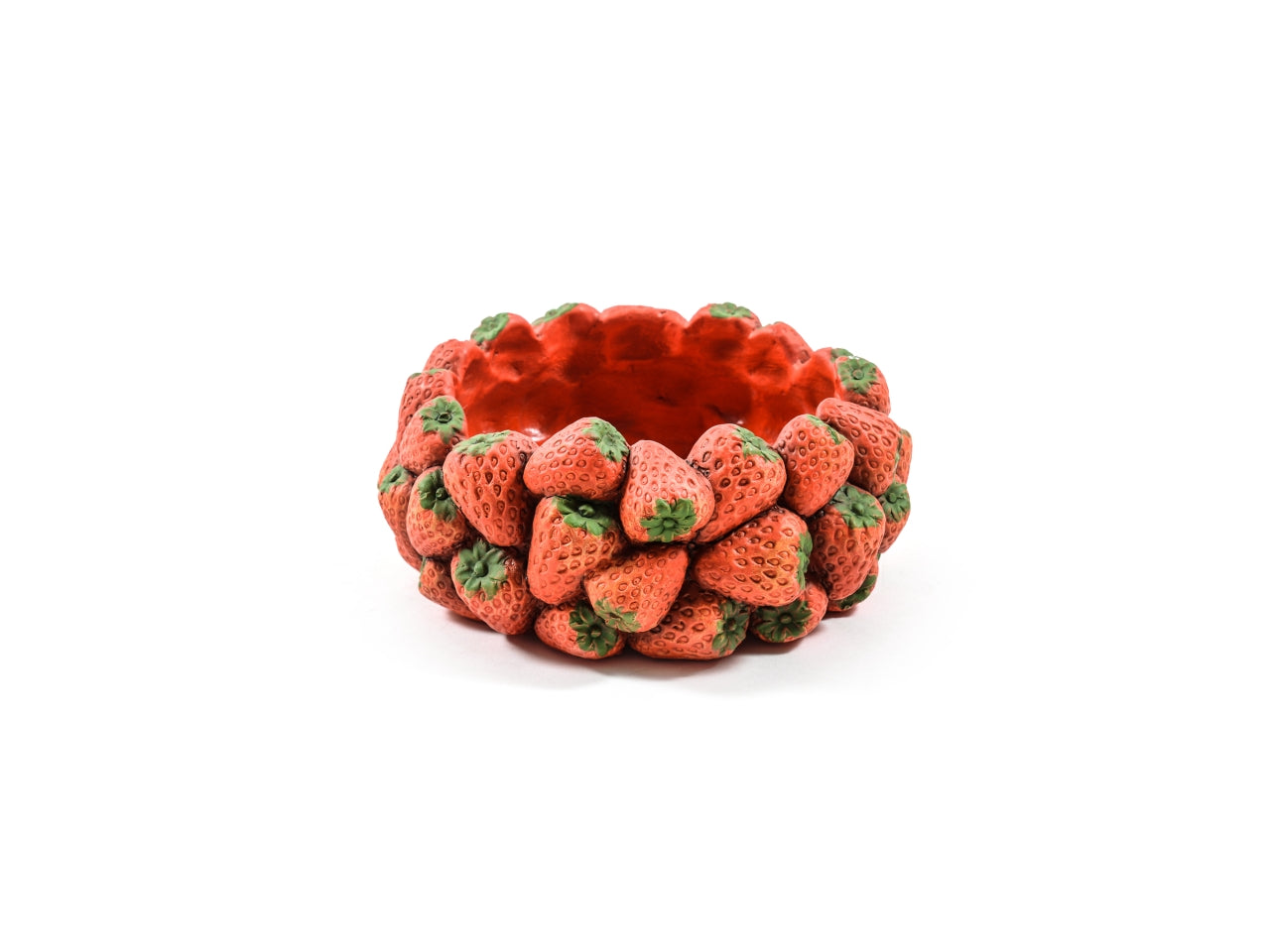 Vaso fragole in cemento 20,5x20,5xh.8,5cm