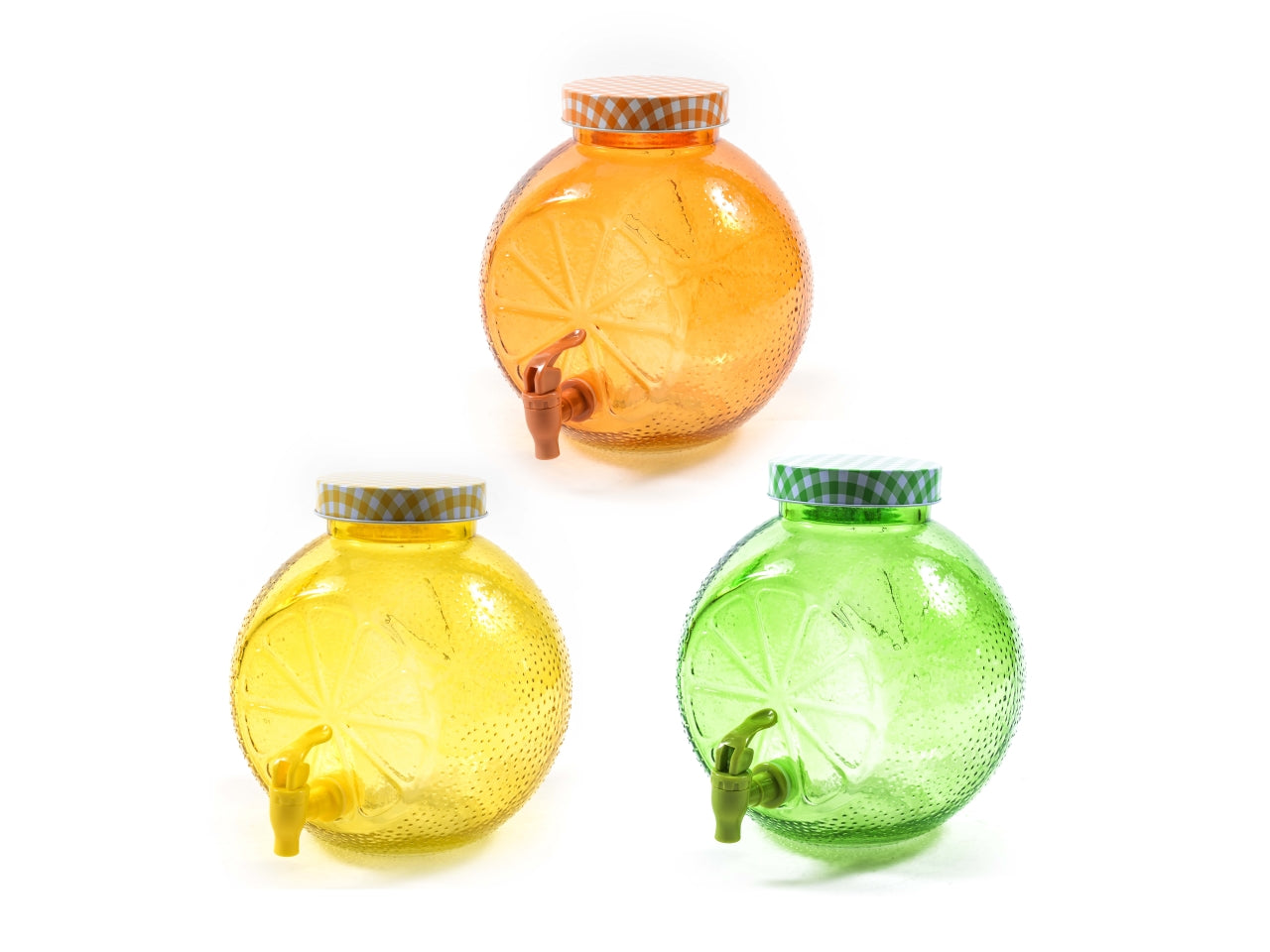 Dispenser in vetro 5 l 22,5x1,5xh.24cm colori assortiti in scatola regalo