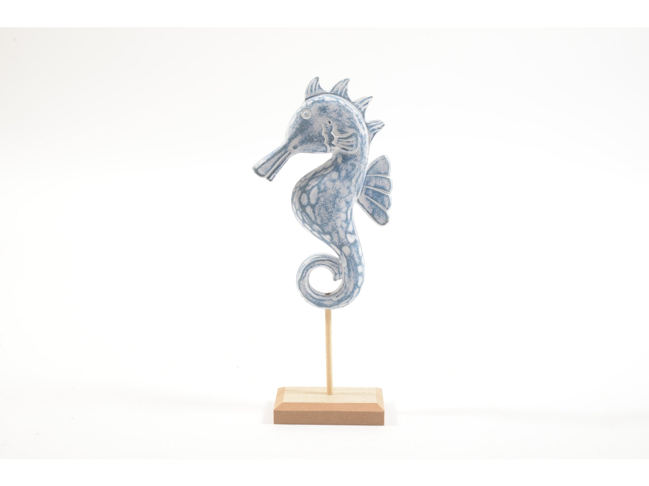 Cavalluccio marino da appoggio in legno 10x5xh.31cm
