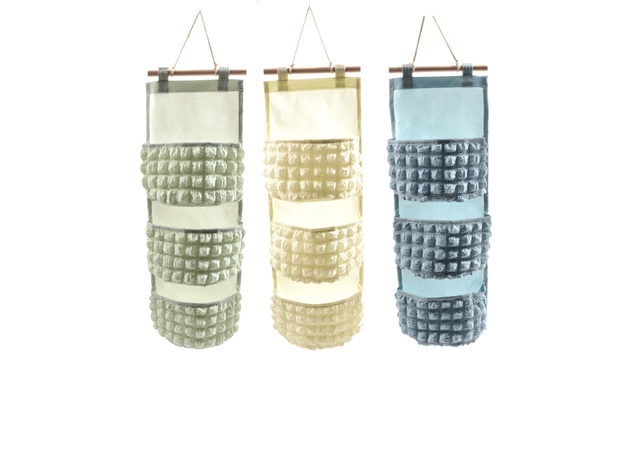 Organizer da appendere 3 tasche 20x9x60cm colori assortiti